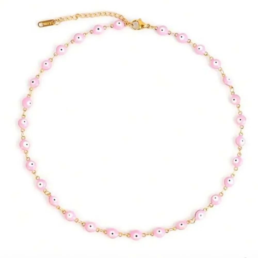 Pink evil eye Necklace #2221